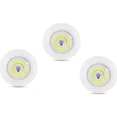 BUĞZ Kablosuz Uzaktan Kumandalı 3lü Led Lamba Seti
