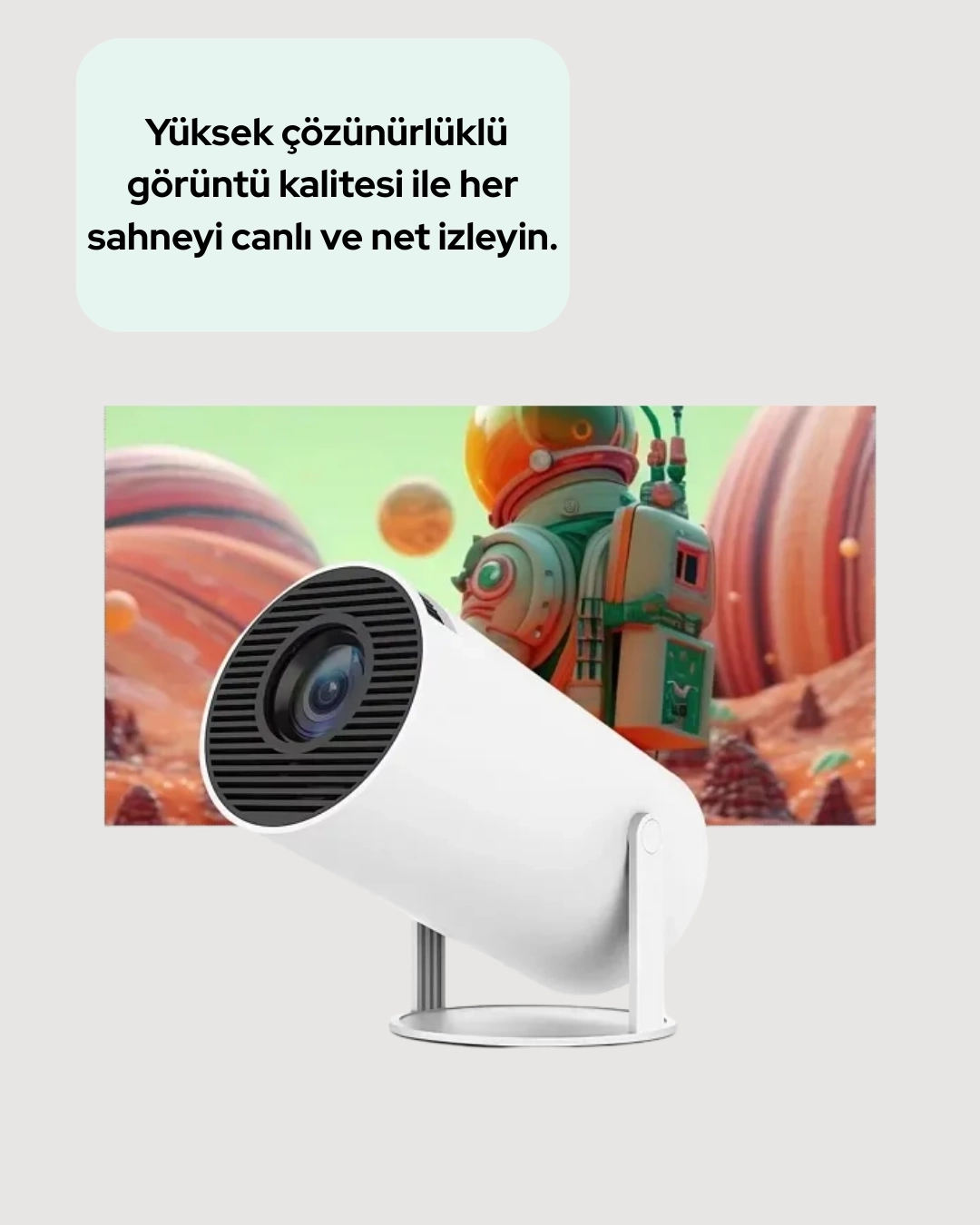 BUĞZ Kablosuz ve Kablolu Bağlantı Seçenekli Ev Tipi Projeksiyon BUĞZ Kablosuz ve Kablolu Bağlantı Seçenekli Ev Tipi Projeksiyon