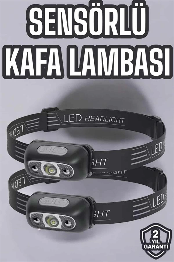 BUĞZ Kafa Lambası Kamp Lambası Led Işık Şarjlı Ayarlanabilir