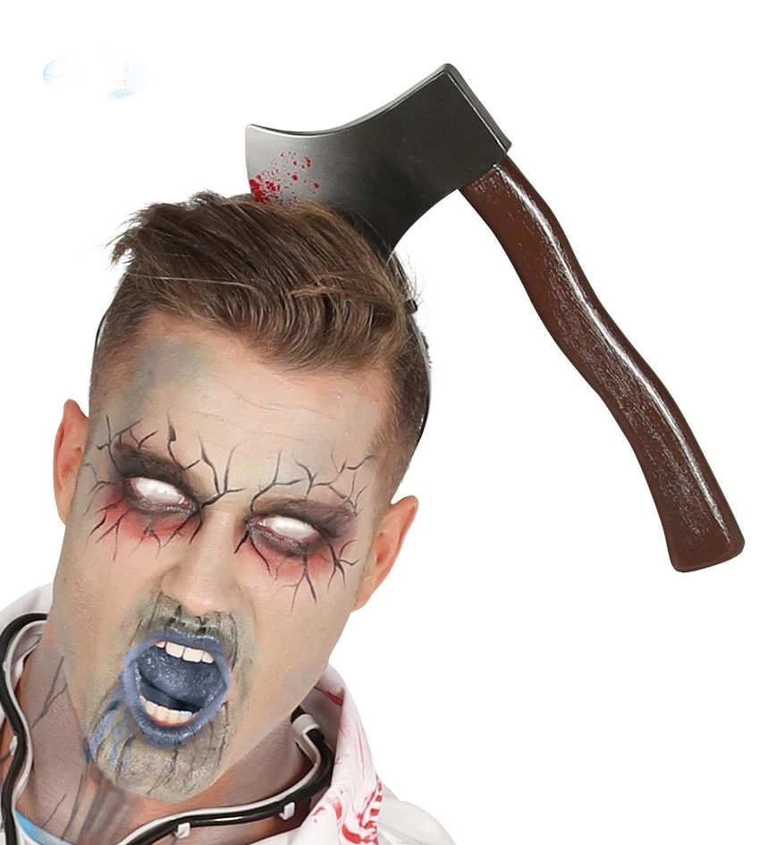BUĞZ Kafaya Saplanmış Halloween Kanlı Balta Şaka Tacı BUĞZ Kafaya Saplanmış Halloween Kanlı Balta Şaka Tacı