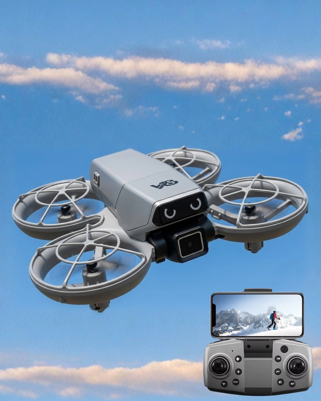 BUĞZ Kameralı Mini Drone Optical Flow Hover APP Kontrollü