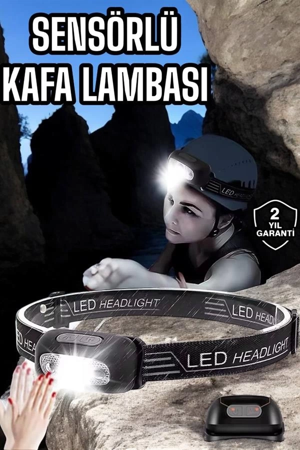 BUĞZ Kamp Lambası Led Işık Kafa Lambası Balıkçı Lambası Ayarlanabilir