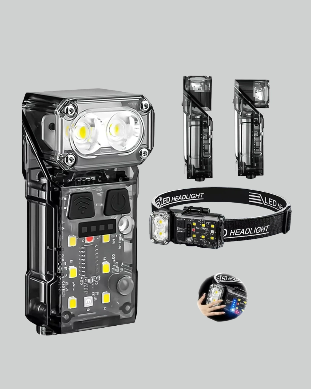 BUĞZ Kamp ve Outdoor İçin LED Far 10 Saat Pil Sensörlü Manyetik