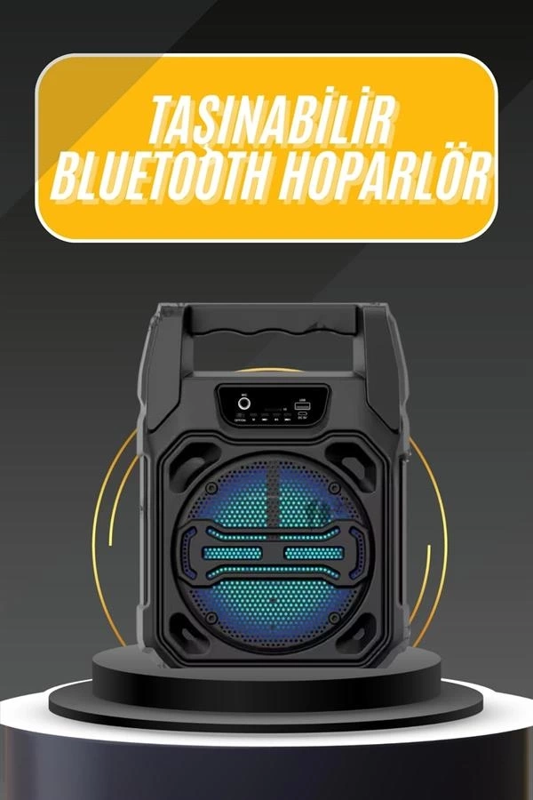 BUĞZ Karaoke Mikrofonlu Fm Radyolu Bluetooth Hoparlör Yüksek Ses Kaliteli