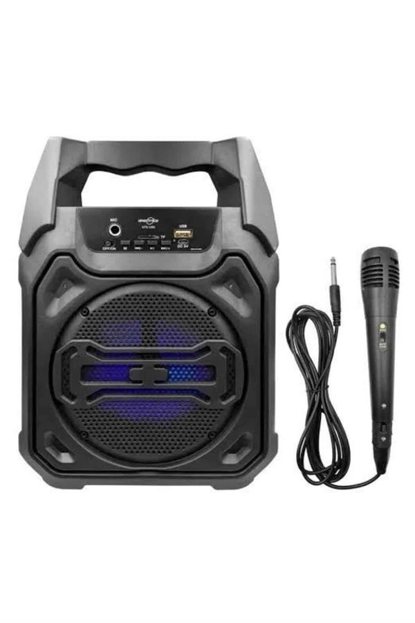 BUĞZ Karaoke Mikrofonlu Fm Radyolu Bluetooth Hoparlör Yüksek Ses Kaliteli