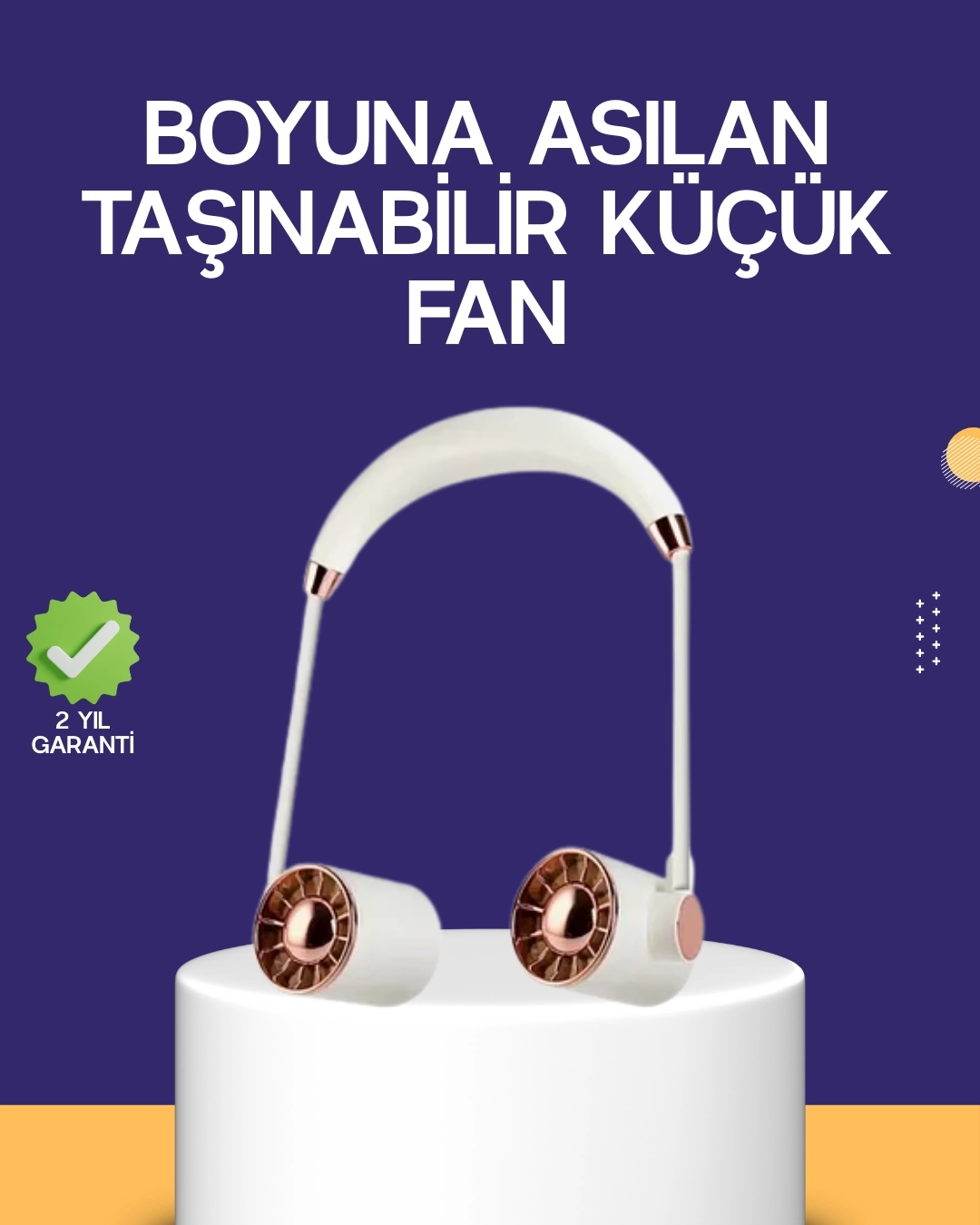 BUĞZ Katlanabilir Asılabilir Mini Fan USB Şarjlı 3 Kademeli Sessiz