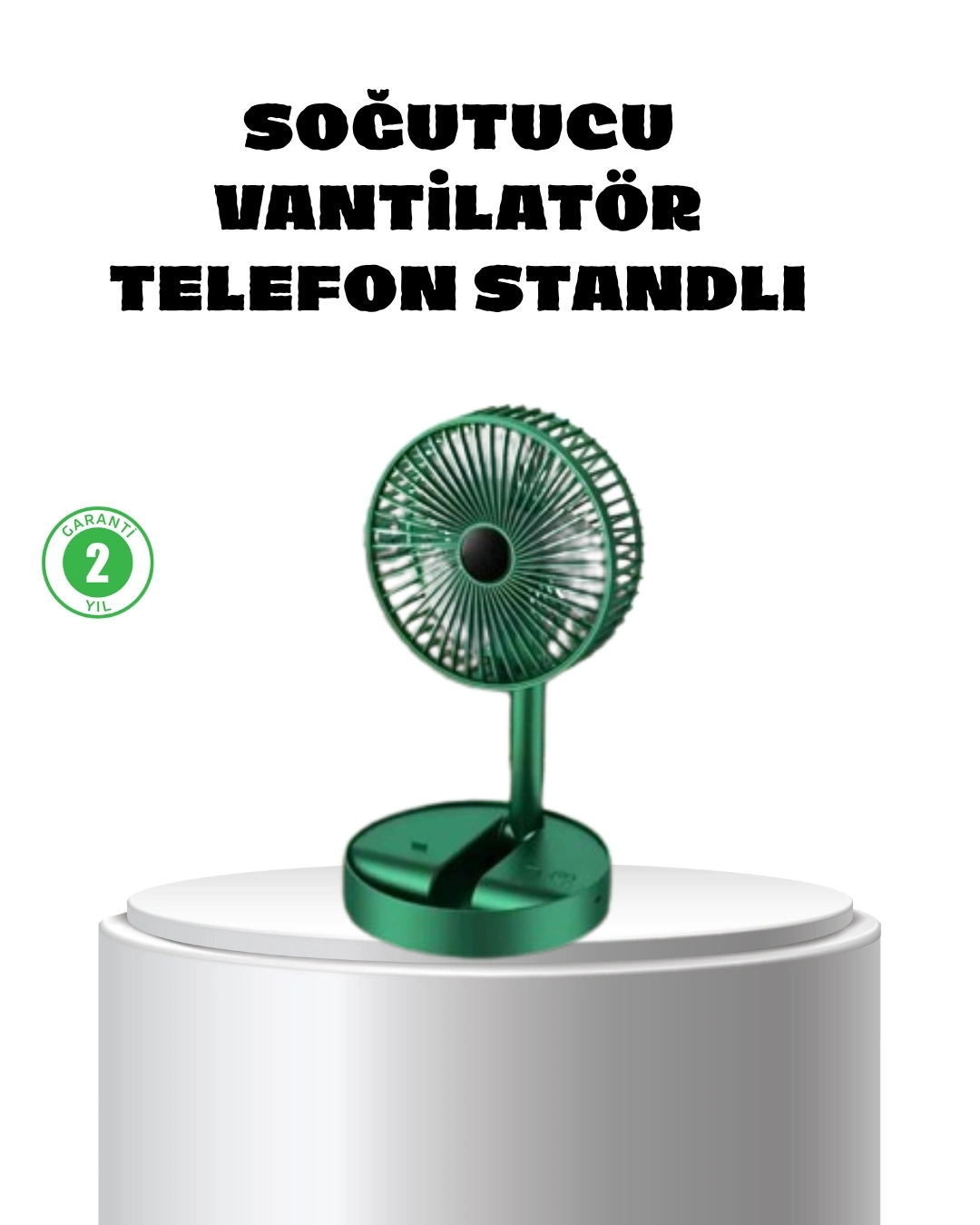 BUĞZ Katlanabilir Mini Fan – 3 Kademeli Soğutma, Şarjlı