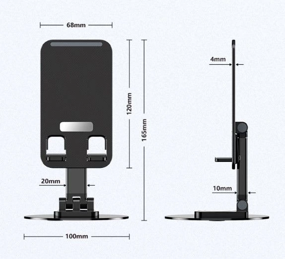 BUĞZ Katlanabilir Telefon Tutucu Stand Yuvarlak Tabanlı MC-460