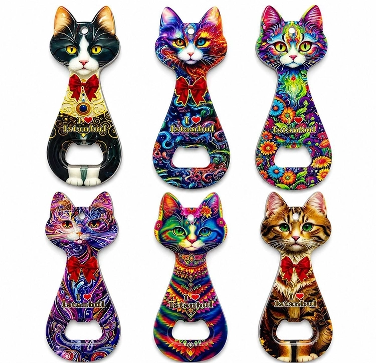 BUĞZ Kedi Tasarımı İstanbul Temalı Buzdolapı Süsü Magnet Alk5408 BUĞZ Kedi Tasarımı İstanbul Temalı Buzdolapı Süsü Magnet Alk5408