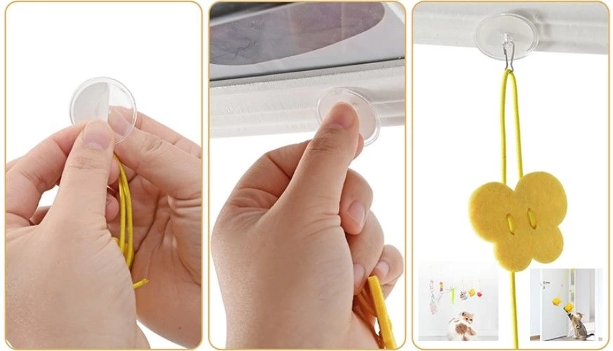 BUĞZ Kelebek Model Elastik Kendinden Yapışkanlı Kedi Oyun Oltası