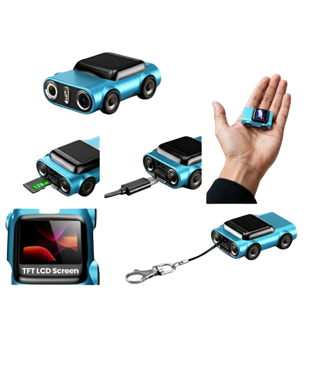 BUĞZ Kompakt Dash Kamera USB Şarj TF Kart Destekli