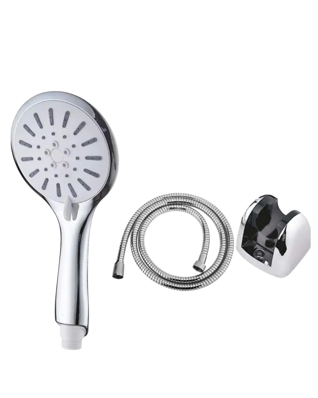 BUĞZ Krem Duş Başlığı Seti 4 Kademeli El Duşu Spiral Hortumlu Banyo Seti