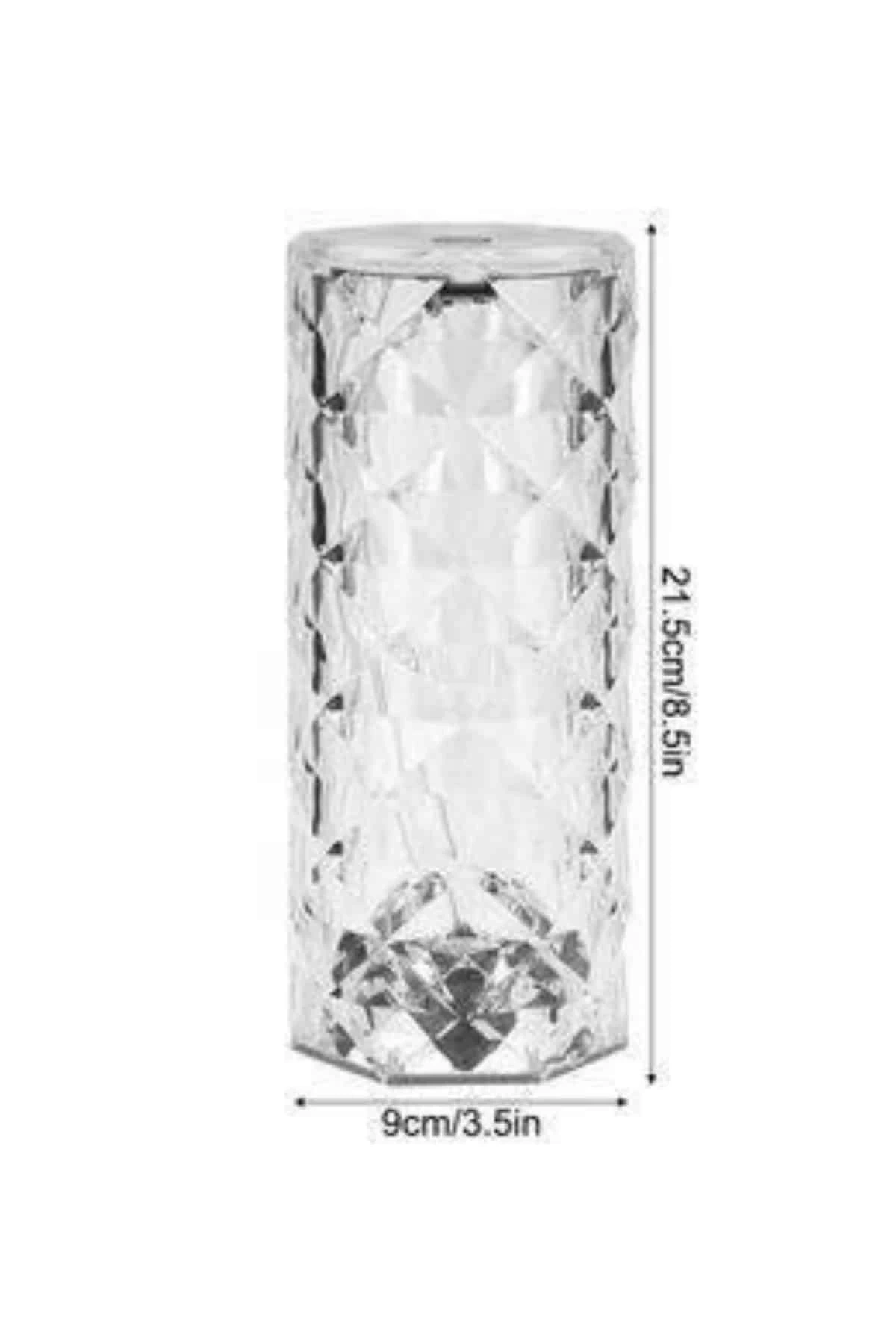 BUĞZ Kristal Lamba Masa Lambası Şarjlı Masa Lambası Dokunmatik Sensör Usb Şarjlı