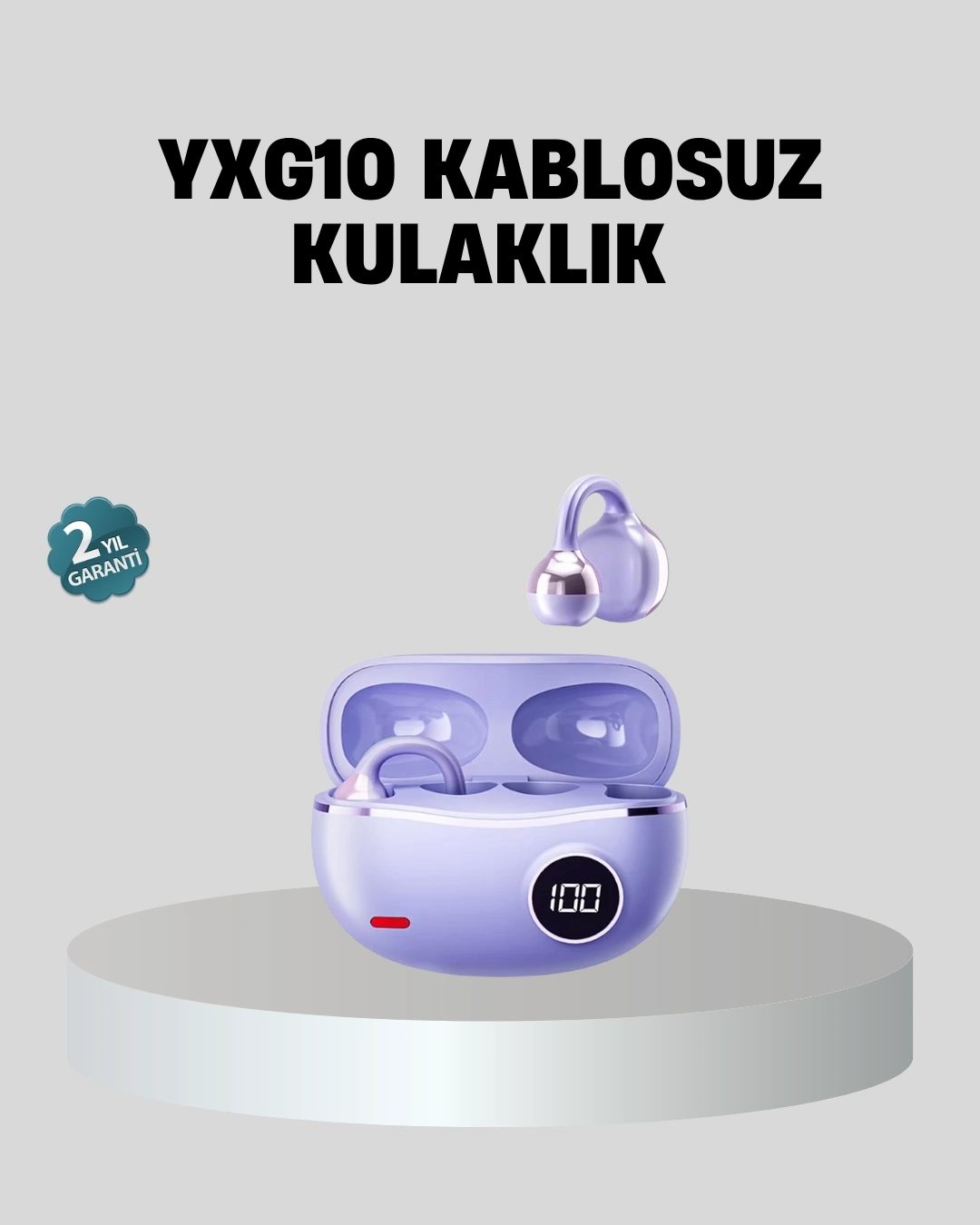 BUĞZ Kulak Arkası Klipsli Bluetooth Kulaklık YXG10 Silikon Malzemeli Ergonomik