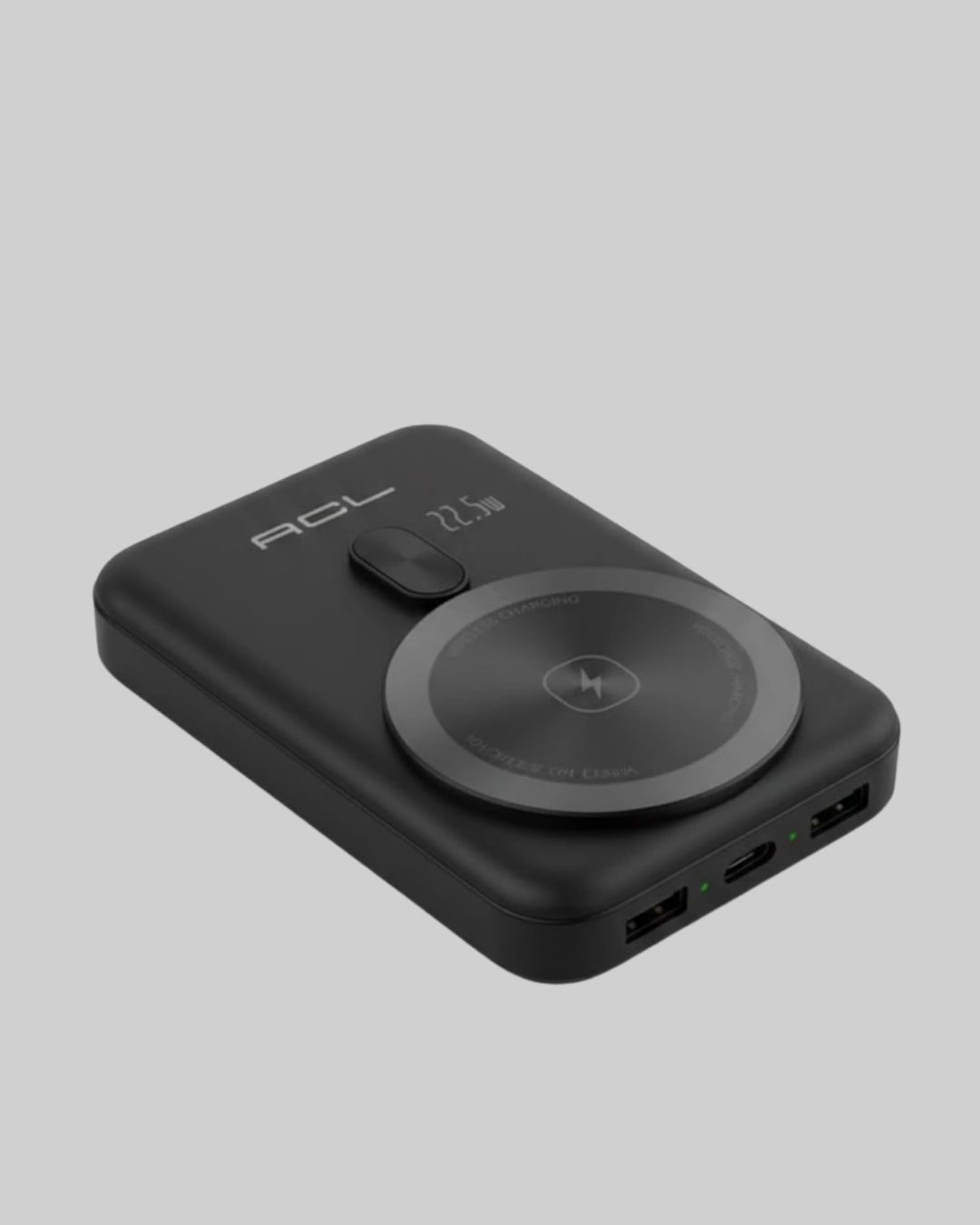 BUĞZ LCD Ekranlı Kablosuz Powerbank Type C ve USB Çıkışlı