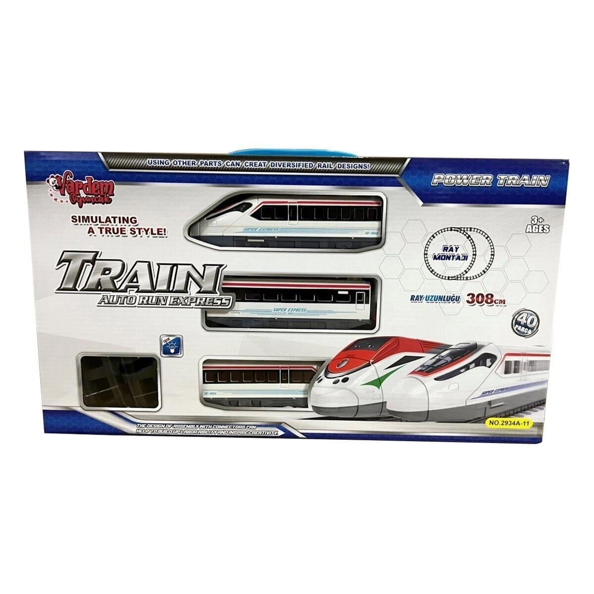 BUĞZ LE-2934A-11 40PCS IŞIKLI 308CM HIZLI TREN SET