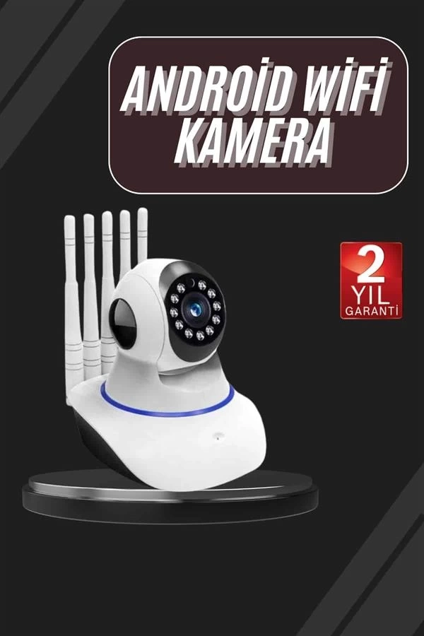 BUĞZ LED Aydınlatmalı 5 Antenli Motorlu 1080P Wifi Kamera Sensörlü