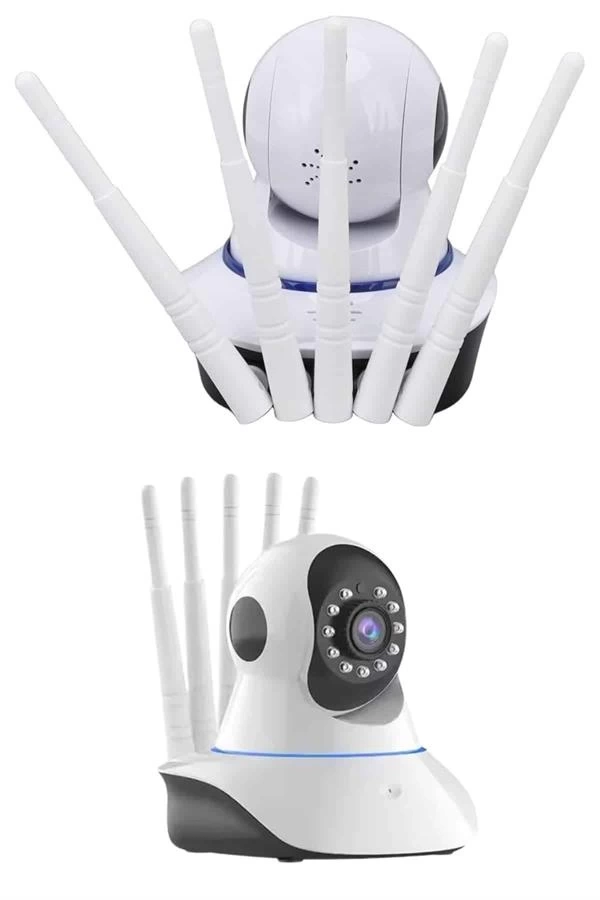 BUĞZ LED Aydınlatmalı 5 Antenli Motorlu 1080P Wifi Kamera Sensörlü