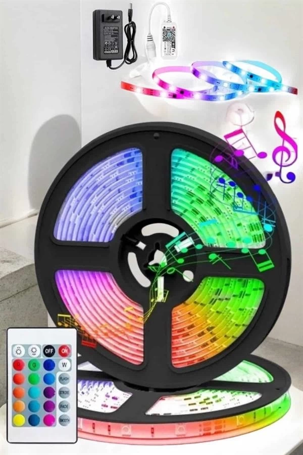 BUĞZ Led Işık 5 Metre Şerit Led RGB Işıklı