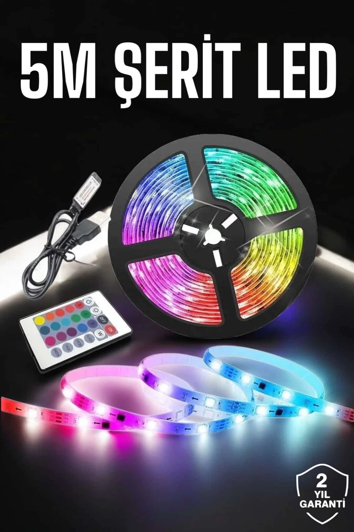 BUĞZ Led Işık 5 Metre Şerit Led RGB Işıklı
