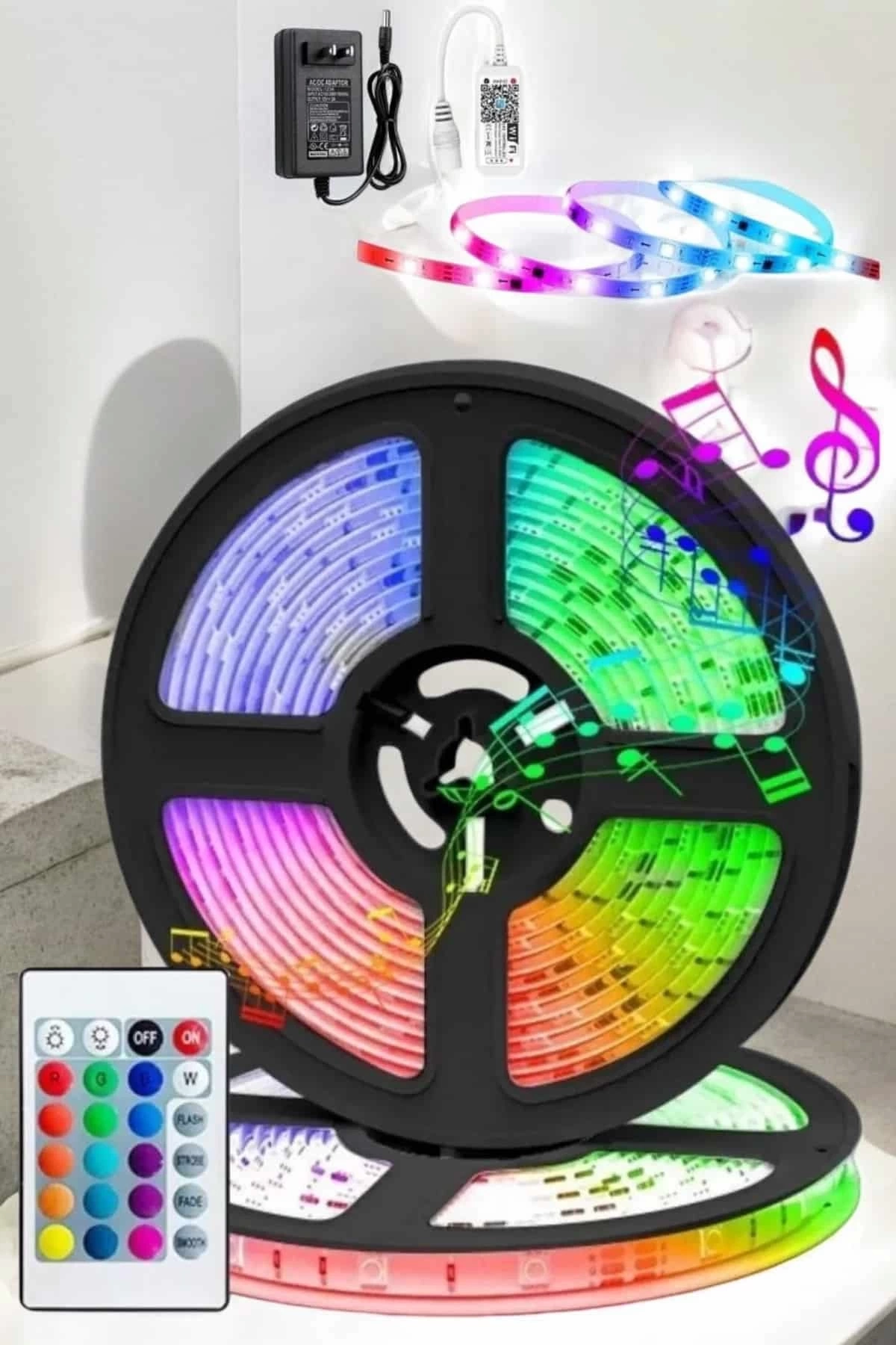 BUĞZ Led Işık 5 Metre Şerit Led RGB Işıklı