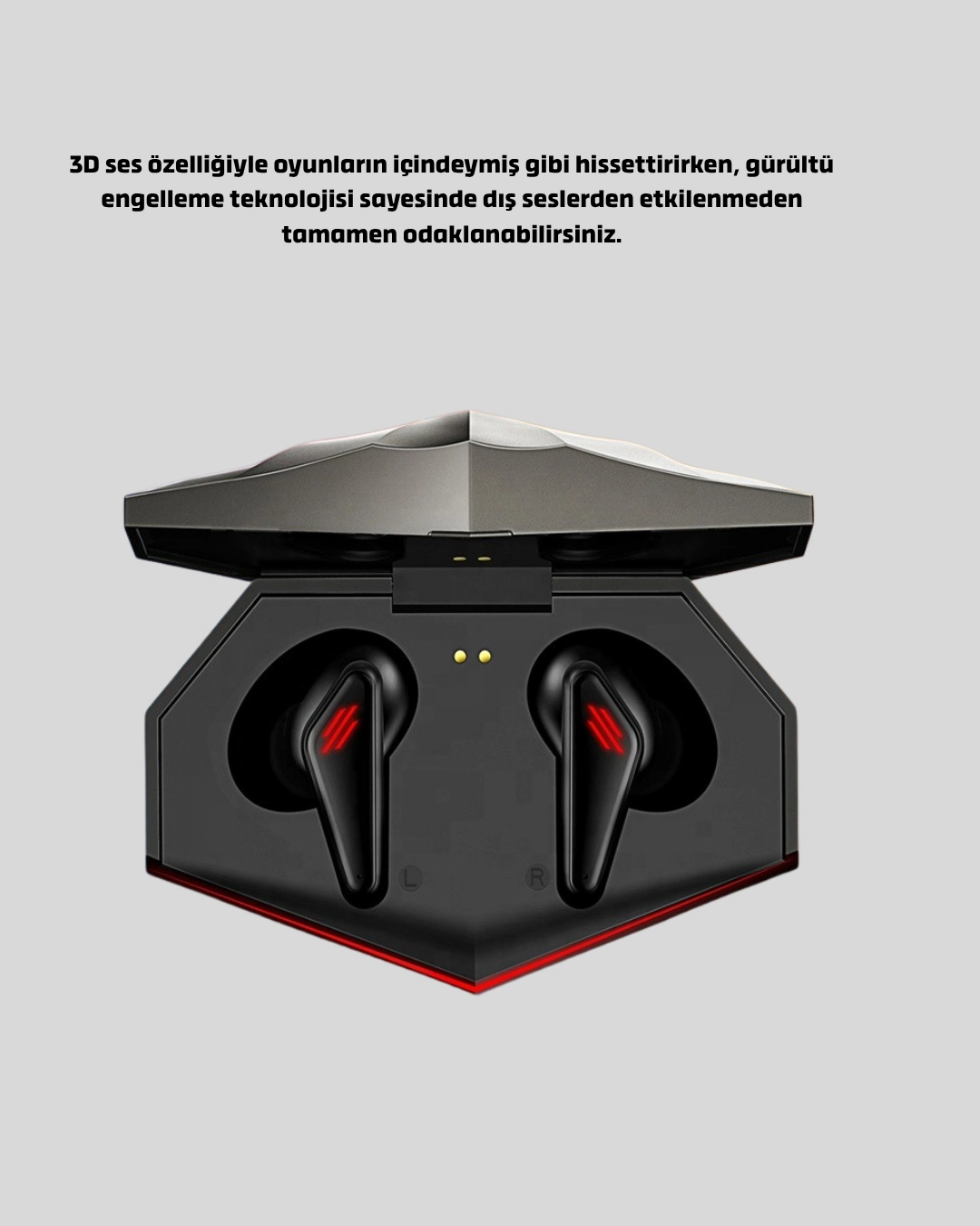 BUĞZ LED IŞIKLI BLUETOOTH KULAKLIK 3D SES VE GÜÇLÜ BAS - BUĞZ