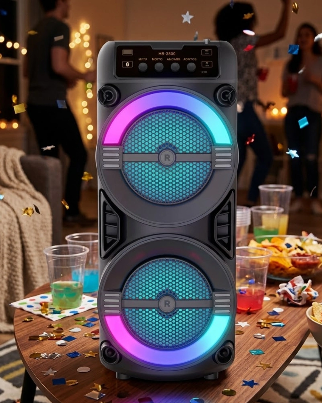 BUĞZ LED Işıklı Kablosuz Bluetooth Hoparlör USB TF Kart Destekli