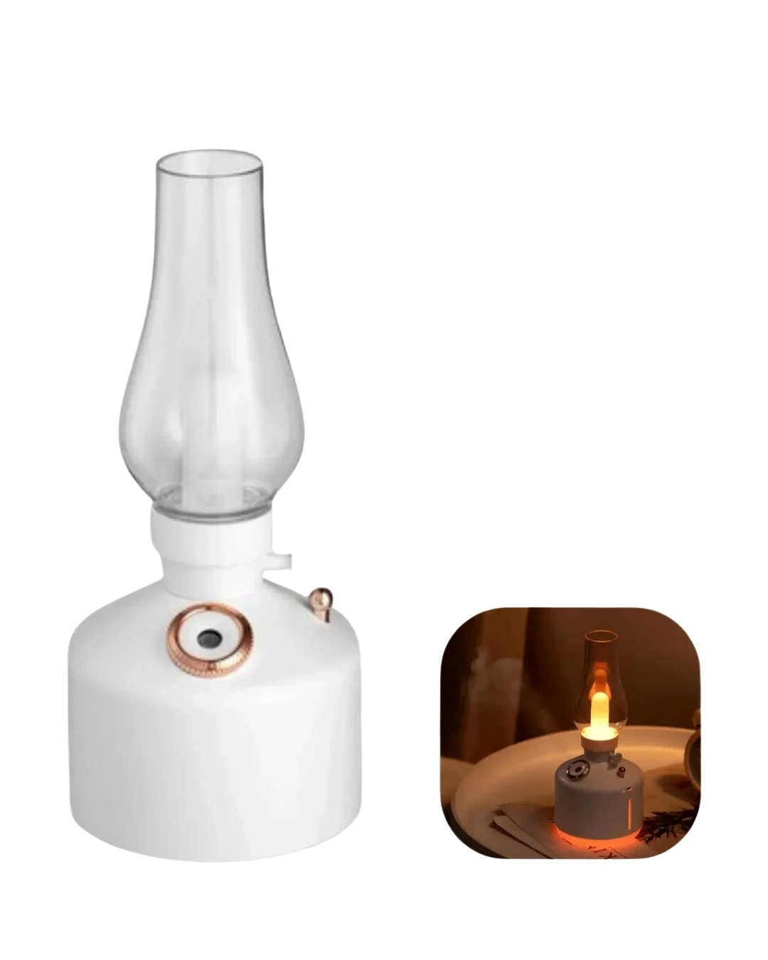 BUĞZ LED Işıklı Vintage Hava Nemlendirici Aromaterapi Difüzörü USB Şarjlı