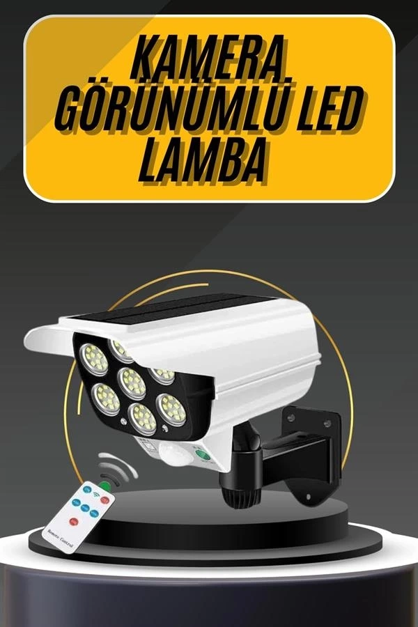 BUĞZ LED Lamba-Güneş Paneli Destekli Uzaktan Kumandalı Solar LED Lamba