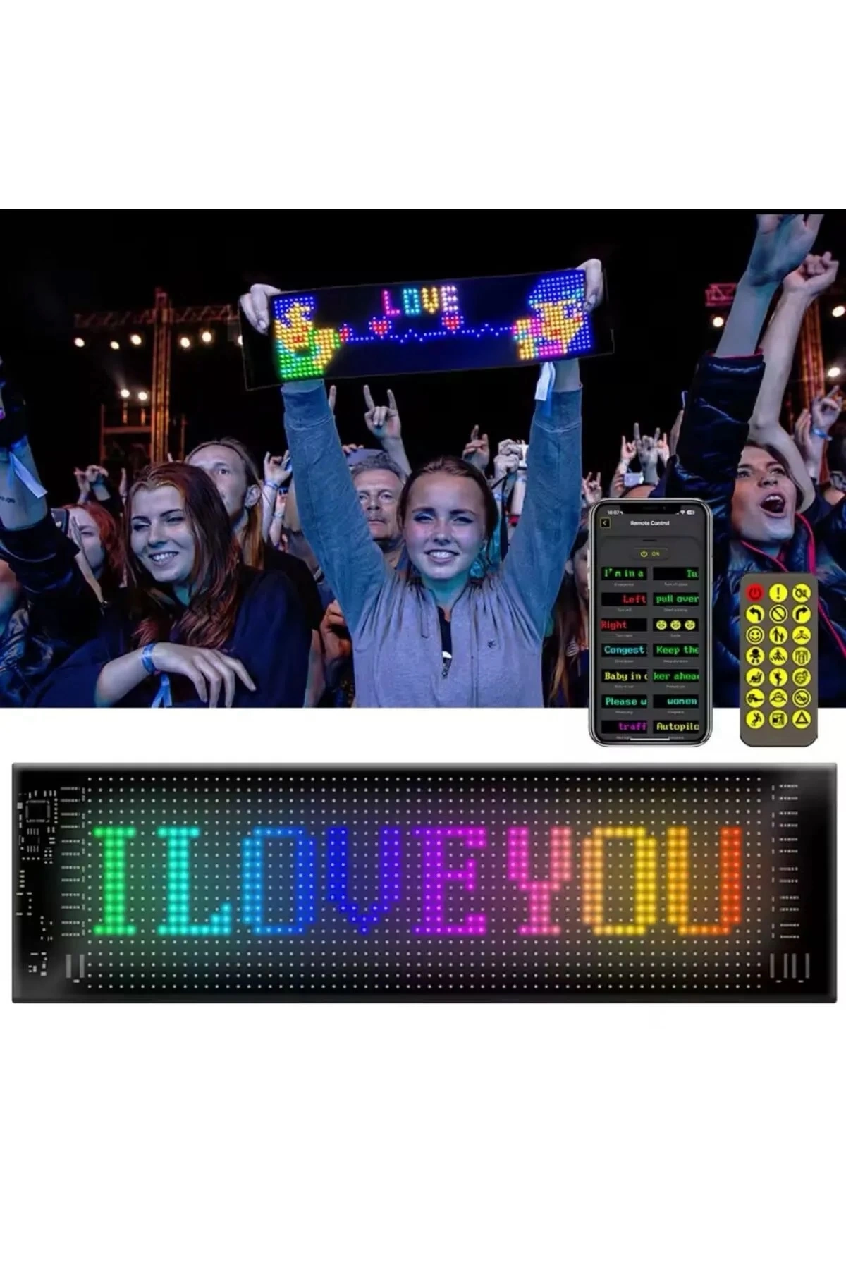 BUĞZ Led Panel Cama Yapışan Telefon Kontrollü Led Ekran Panel 16*64 Led Sayısı BUĞZ Led Panel Cama Yapışan Telefon Kontrollü Led Ekran Panel 16*64 Led Sayısı