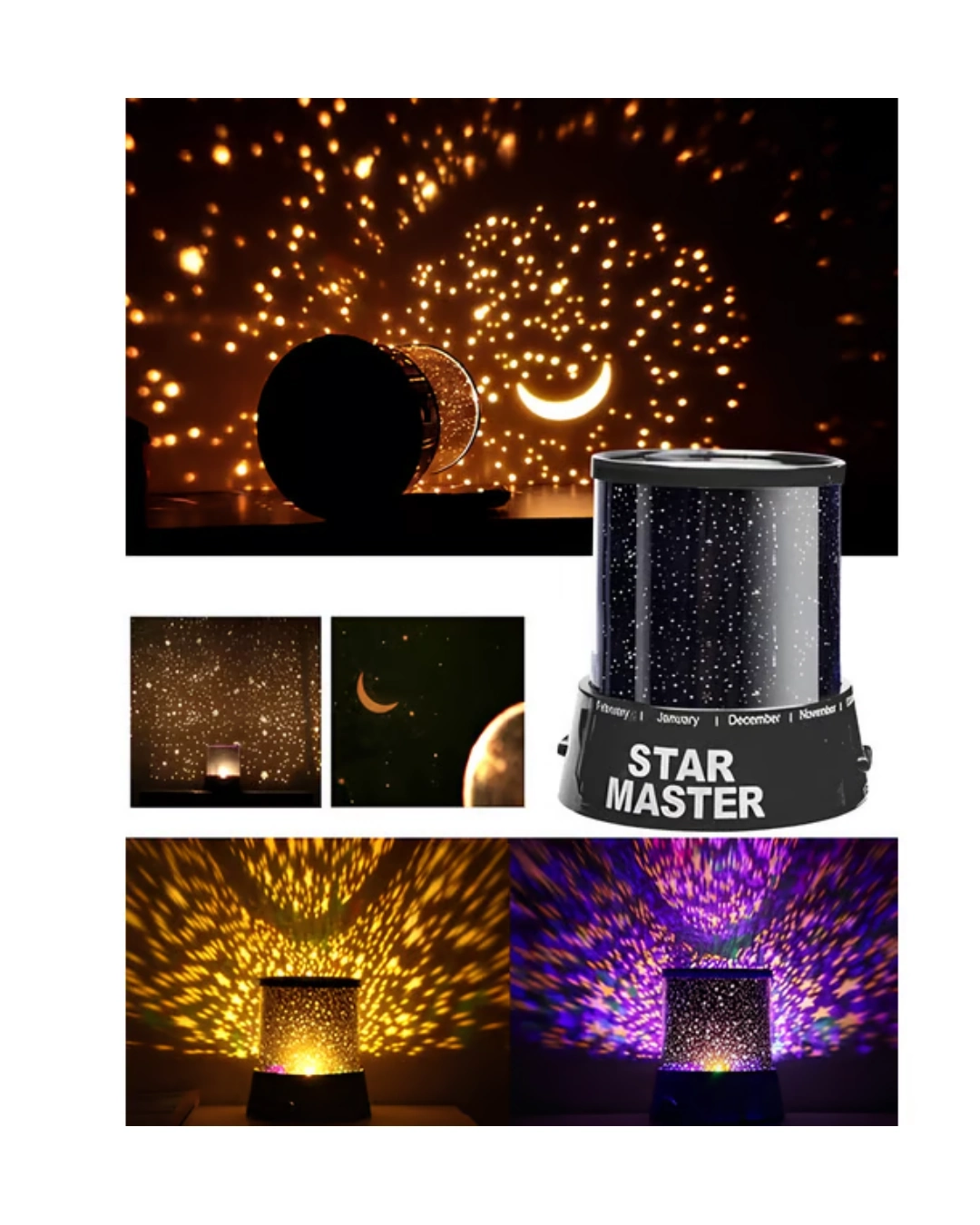 BUĞZ LED Yıldız Projeksiyon Lambası Romantik Oda Atmosfer Işığı