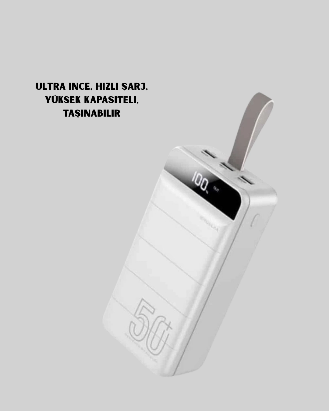 BUĞZ Lightning ve Type-C Girişli 50000mAh Powerbank