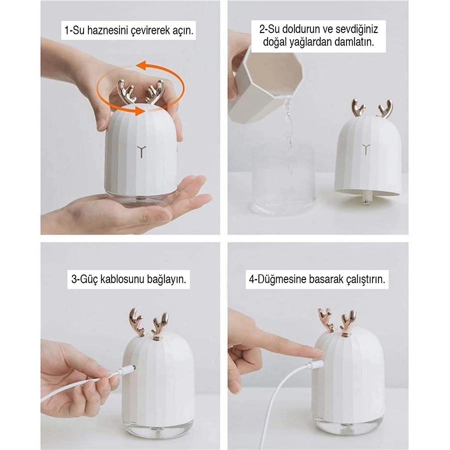 BUĞZ Lovely Humidifier Ortam Dezenfeksiyon ve Şık Buhar Makinesi