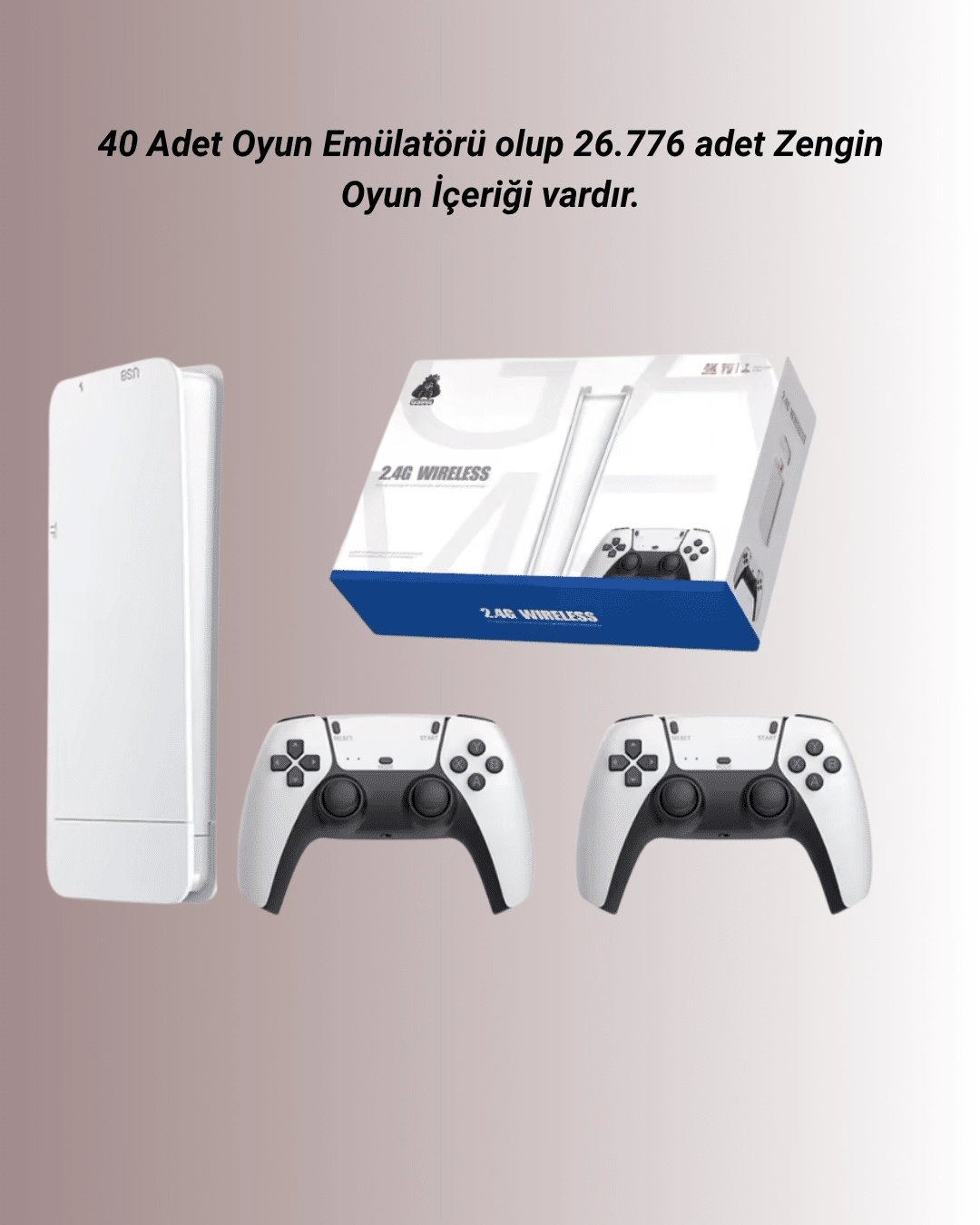 BUĞZ M15 Retro Konsol – 20.000 Oyunlu, Çift Gamepadli, 4K HDMI