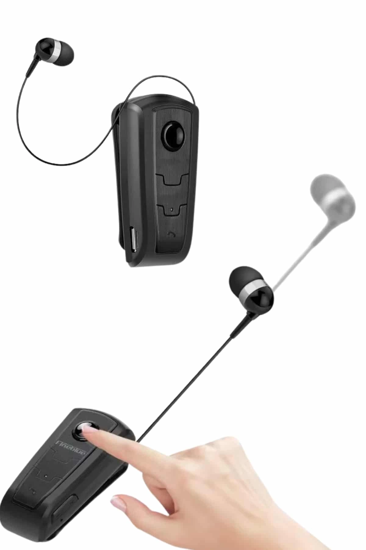 BUĞZ Makaralı Bluetooth Kulakiçi Yaka Kulaklığı Kablosuz Kulaklık