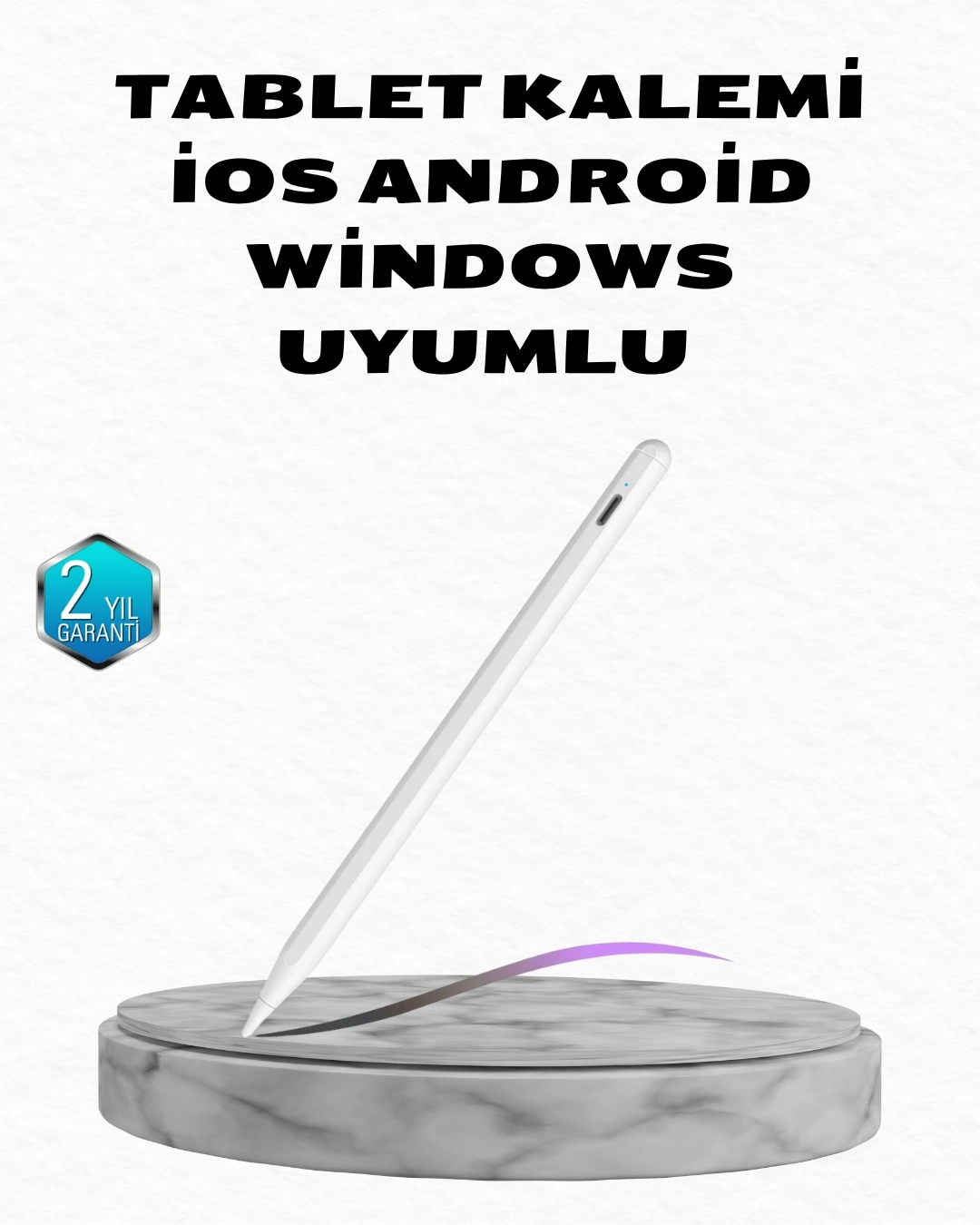 BUĞZ Manyetik Dokunmatik Kalem – Bluetooth Gerektirmeyen, Type-C Şarjlı, iPad ve Android Uyumlu Hassas Stylus