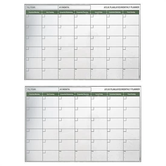 BUĞZ Manyetik Yapışkanlı Bir Aylık Program Planlayıcı Takvim 85x56 cm BUĞZ Manyetik Yapışkanlı Bir Aylık Program Planlayıcı Takvim 85x56 cm