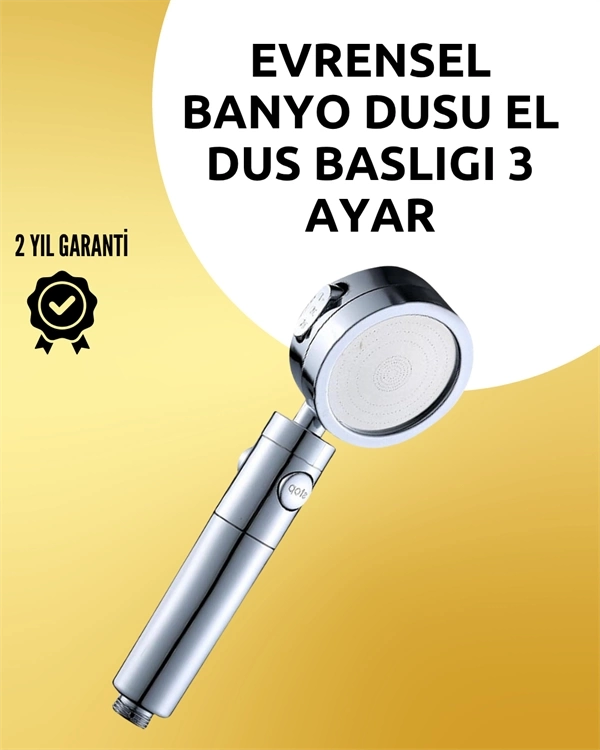 BUĞZ Masaj ve Yağmur Modlu Çok İşlevli Paslanmaz Çelik Duş Başlığı