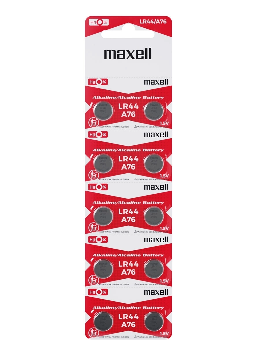 BUĞZ Maxell Lr44 Ag13 Sr44 A76 1.5v Alkalin Saat Pili 10 Adet