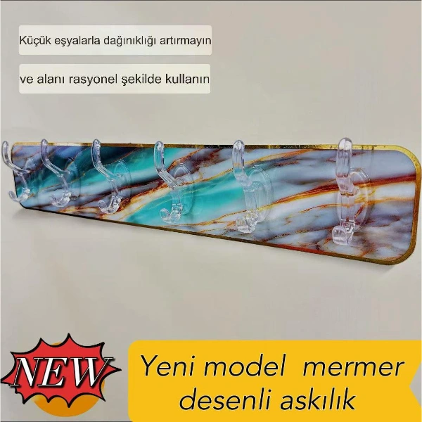 BUĞZ MERMER DESENLİ YAPIŞKANLI ASKILIK