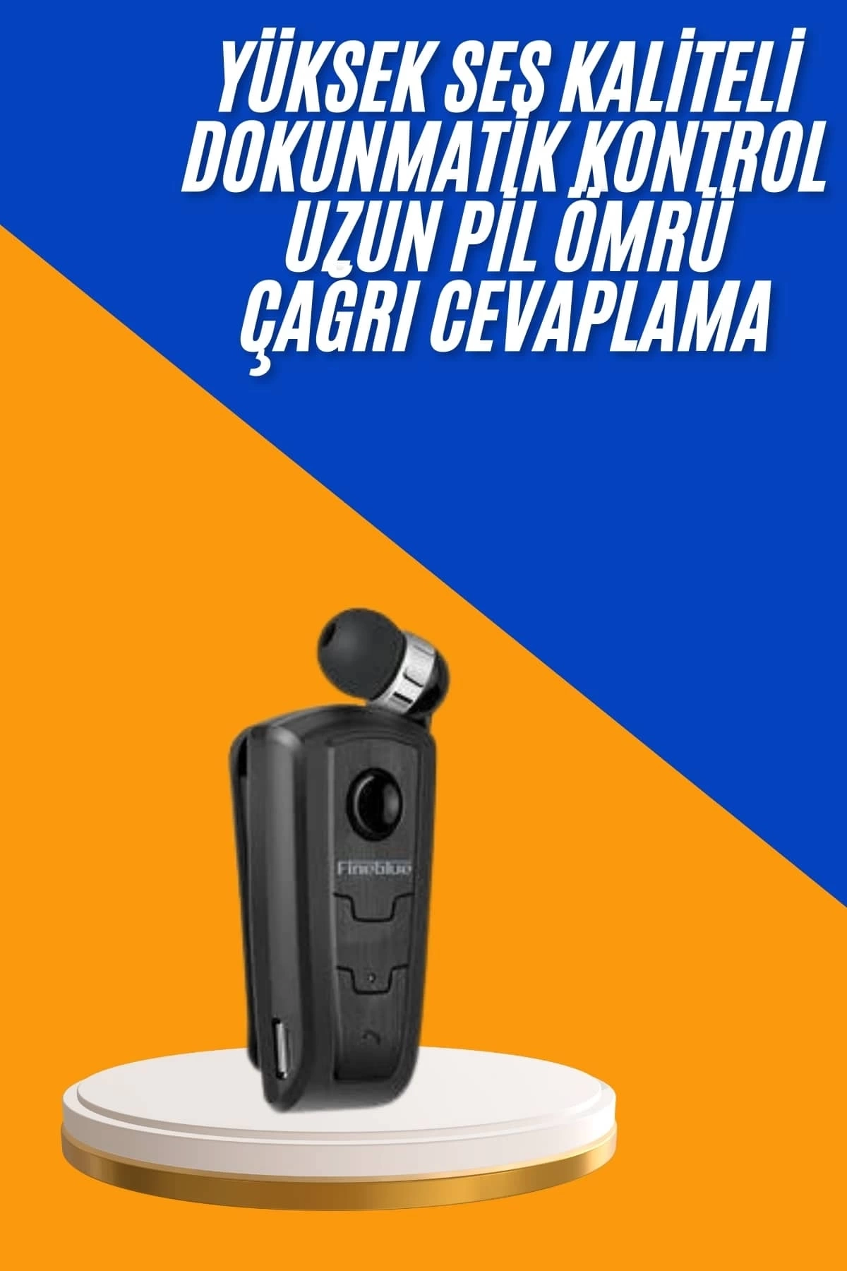 BUĞZ Mikrofonlu Makaralı Bluetooth Kulakiçi Kulaklık Android ve İOS Uyumlu