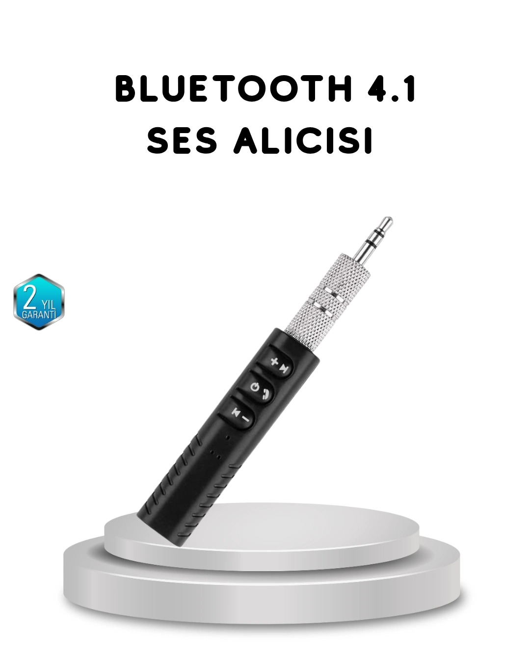 BUĞZ Mini Bluetooth Ses Alıcısı 3.5mm Girişli Kablosuz Müzik Adaptörü