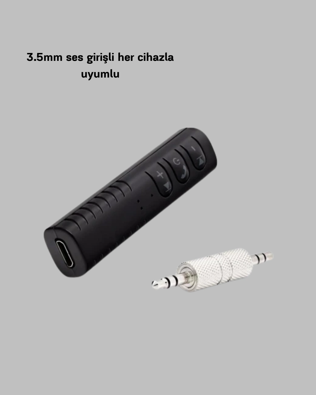 BUĞZ Mini Bluetooth Ses Alıcısı 3.5mm Girişli Kablosuz Müzik Adaptörü