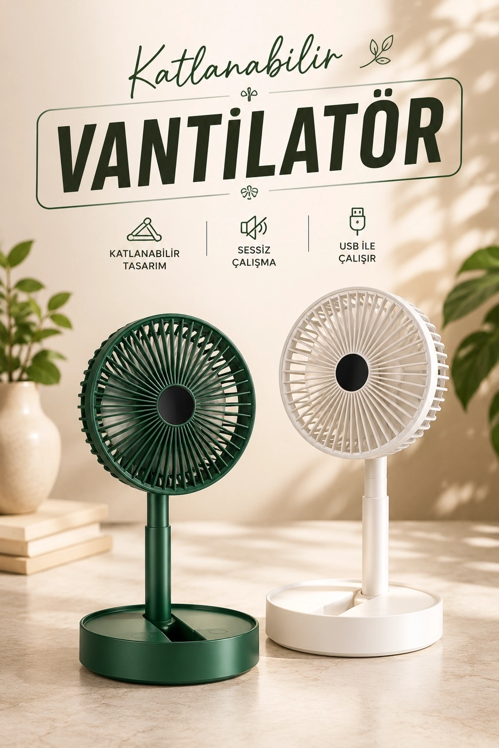 BUĞZ Mini Fan Soğutucu Telefon Tutucu Vantilatör