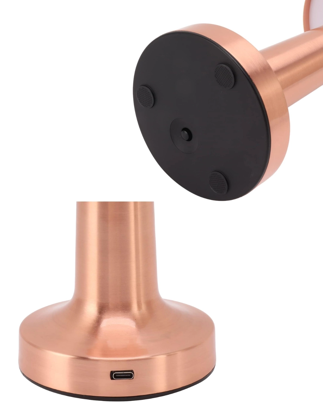 BUĞZ Modern Bronz Masa Lambası 3 Renk LED Dokunmatik Şarjlı Model