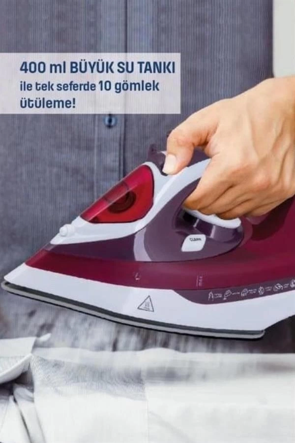 BUĞZ Modern Tasarım 2200W Dayanıklı Buharlı Seramik Kaplama Ütü