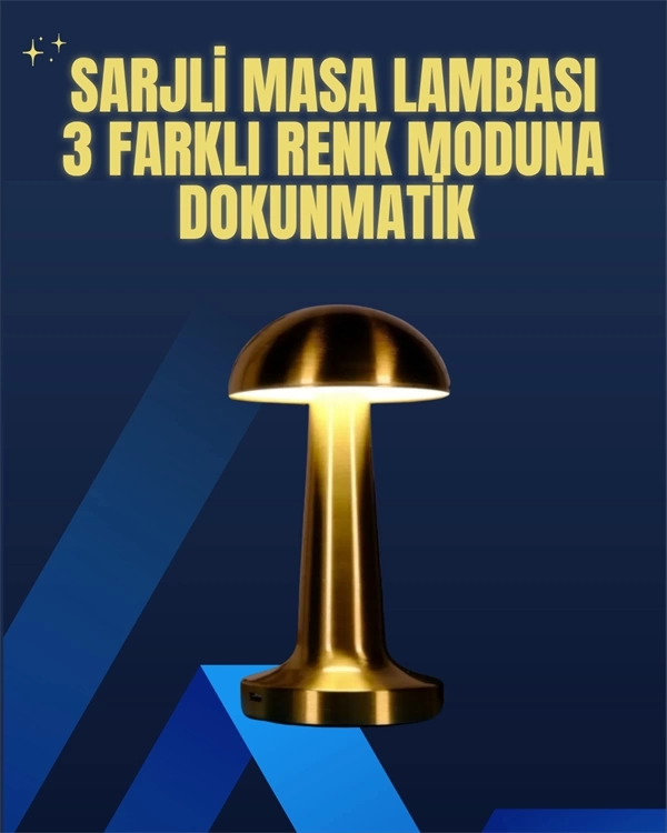 BUĞZ Modern Tasarım Şarjlı Masa Lambası – 1800 mAh Batarya