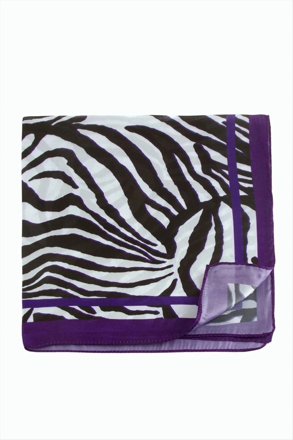 BUĞZ Mor Renkli Zr Şifon Fular 50*50 cm