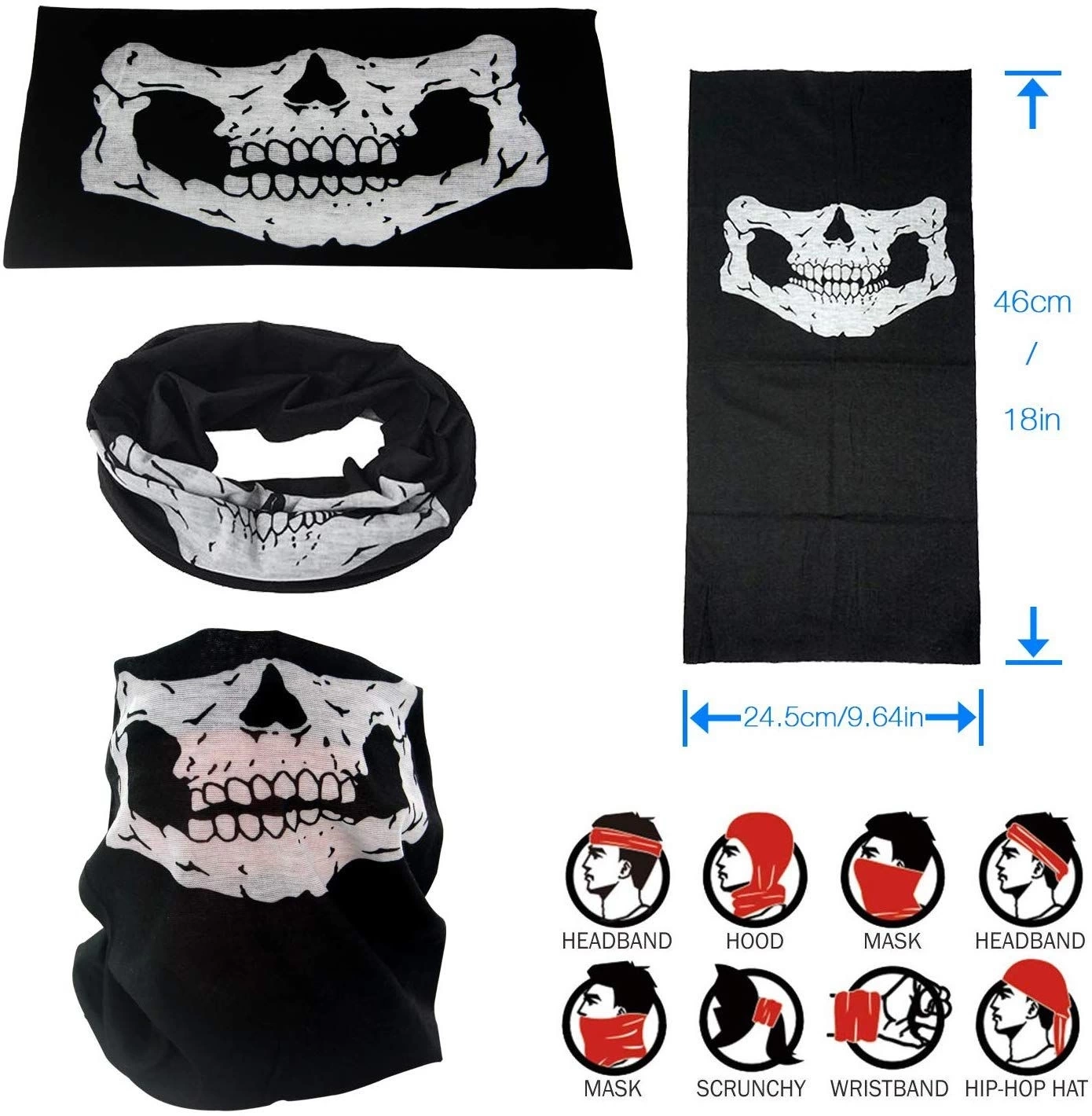 BUĞZ Motorcu Boyunluk Baf Buff Bandana 25x48 Cm Model 7 BUĞZ Motorcu Boyunluk Baf Buff Bandana 25x48 Cm Model 7