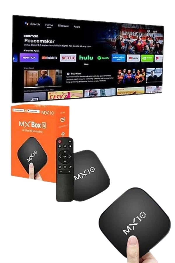 BUĞZ Mx Box Android Tv Media Sound 4K Ultra HD Görüntü Kaliteli